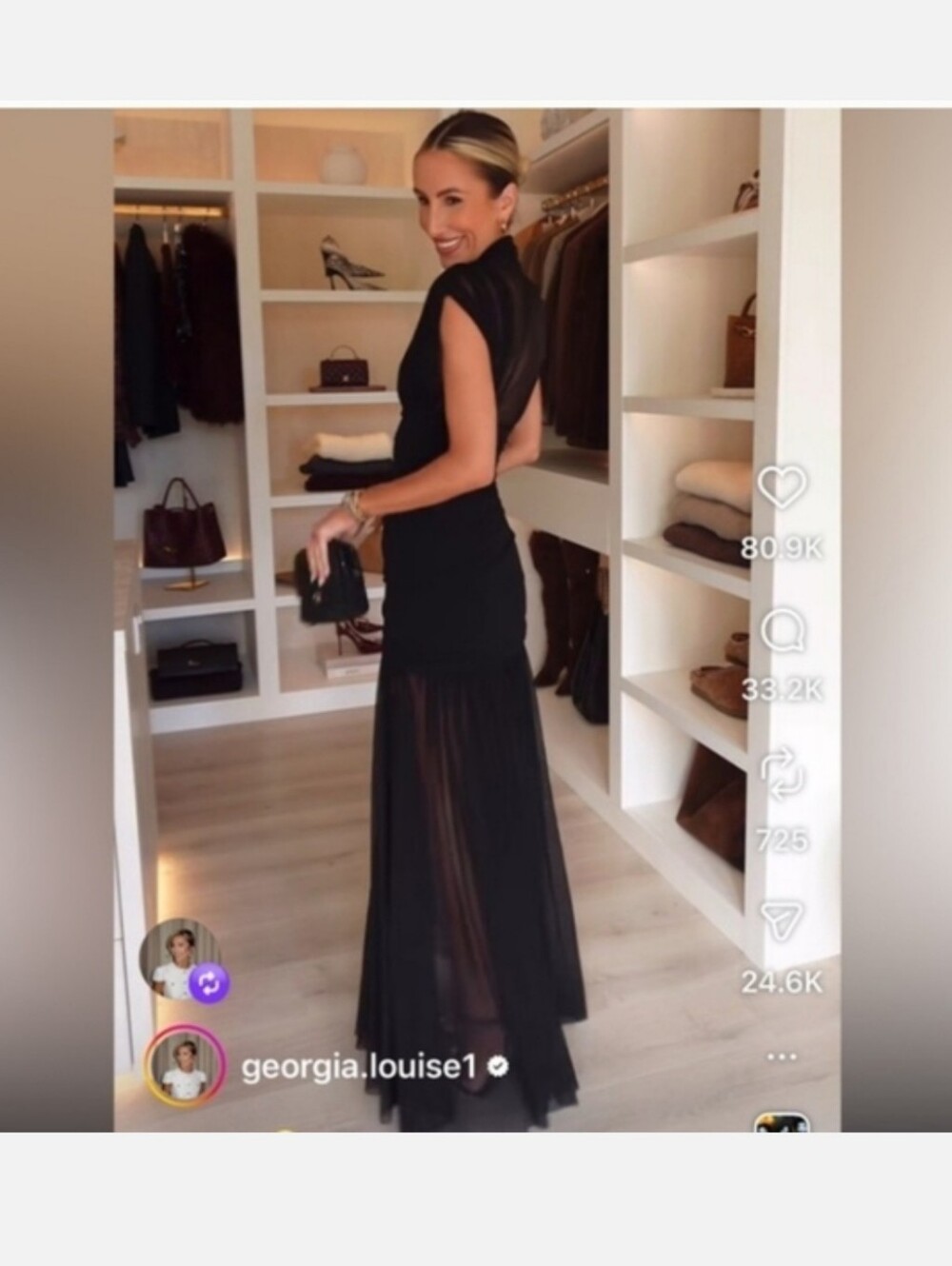 Zara Draped Midi Dress Black - Picture 15 of 16